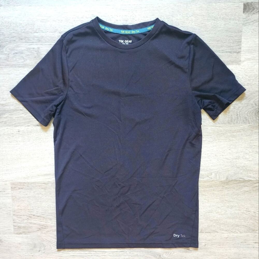 Tek Gear Dry Tek Boy's Short Sleeve Crewneck Black Compression Shirt Large 14-16